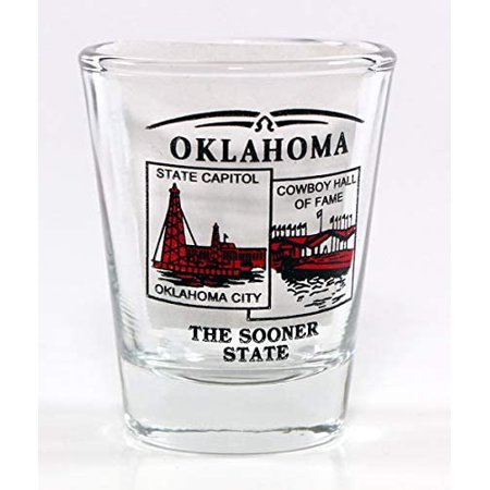 

Oklahoma State Scenery Red New Shot Glass