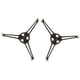thumbnail image 3 of 2 soportes profesionales para plato giratorio de microondas de triple brazo (negro), 3 of 6