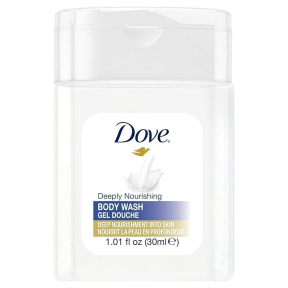 Dove Essential Body Wash, 1 oz (30 mL), Case of 192, Hotel and Hospitality Use Adult Men Women