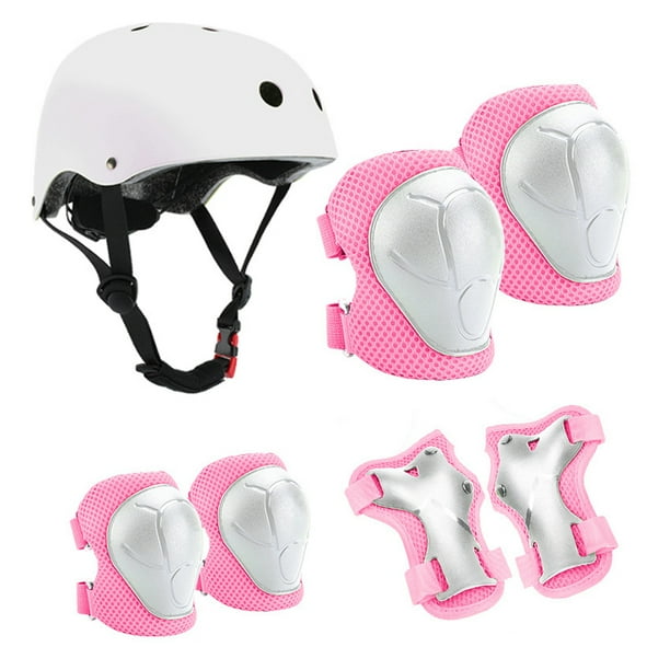 7 Pcs Kids Protective Gear Set Roller Skate Helmet Elbow Wrist