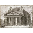 thumbnail image 2 of Piranesi, Giovanni Battista 18x14 White Modern Wood Framed Museum Art Print Titled - A View of The Pantheon, Rome, 2 of 4