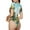 Cartoon Mushroom House, variant on Trendy Colorful Pineapples Womens One Piece Swimsuits Modest Tummy Control Bathing Suits Lace Up Slimming Swim Suit-Small