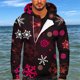 thumbnail image 2 of Hombres Casual Navidad Imprimir Deportes Fitness Pullover Sudadera con capucha y media cremallera Pompotops  oipoqjl52456, 2 of 5