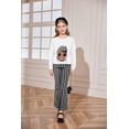 thumbnail image 6 of Arshiner Girls 2 Piece Clothes Long Sleeve Sweatshirt & Flared Pants Fall Clothing Set, 6 of 6
