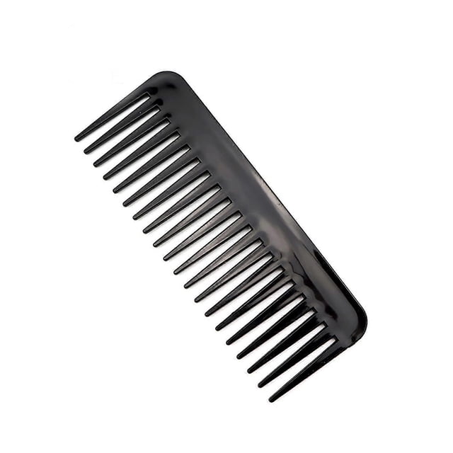 Wide Tooth Detangling Comb for Curly Thick Hair, Handleless Antistatic Styling Comb Black