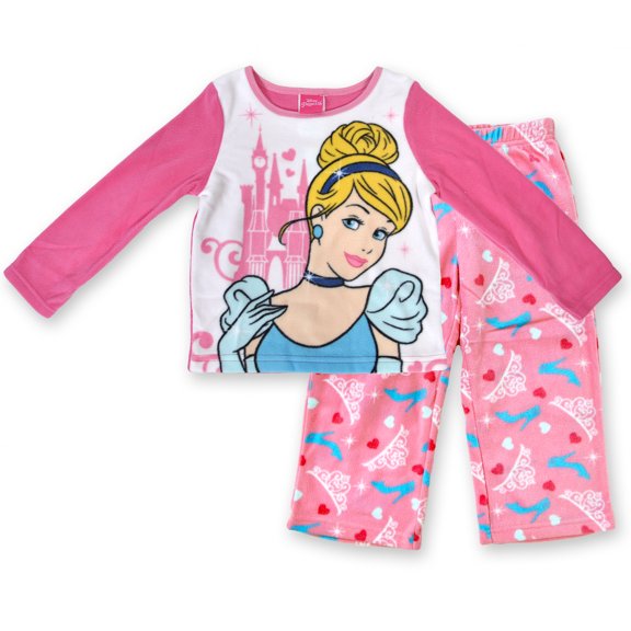 Disney Princesses Cinderella Girls 2Pc Fleece Pajama Set