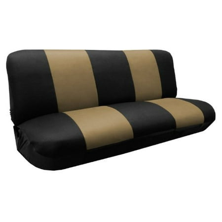 Chevy Passenger Van - Premier Knit Mesh Full Size Bench Seat Cover for Pickups Vans SUV\'s Black and Tan Stripes High Quality Polyester Mesh For Chevy Silverado