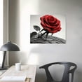 thumbnail image 3 of Nawypu Red Wall Decor for Bedroom Red Bathroom Accessories Black and White Canvas Wall Art Rose Pictures for Living Room Home Decorations Flower Painting Couples Bedroom Kitchen Modern Artwork, 3 of 4
