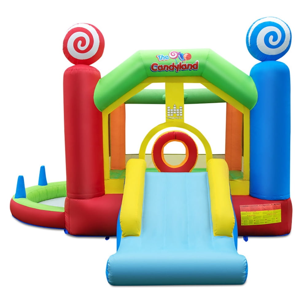 Aimee Lii Candy Land Theme Kids Inflatable Bounce House with 735W Air Blower, Playhouse for Kids Outdoor Aimee Lii Candy Land Theme Kids Inflatable Bounce House with 735W Air Blower, Playhouse for Kids Outdoor
