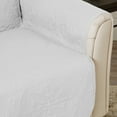 thumbnail image 6 of Great Bay Home Medallion Stitched Reversible Washable Pet Furniture Protector  (Chair, White/Sand), 6 of 8