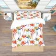 thumbnail image 3 of Designart 'Imprints Strelitzia Flowers Mix Repeat Pattern' Tropical Bedding Set - Duvet Cover & Shams, 3 of 4
