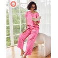 thumbnail image 2 of Ekouaer Womens Silk Satin Pajamas Set Two Piece Pj Sets Sleepwear Loungewear Short Sleeve Pj Sets, 2 of 5