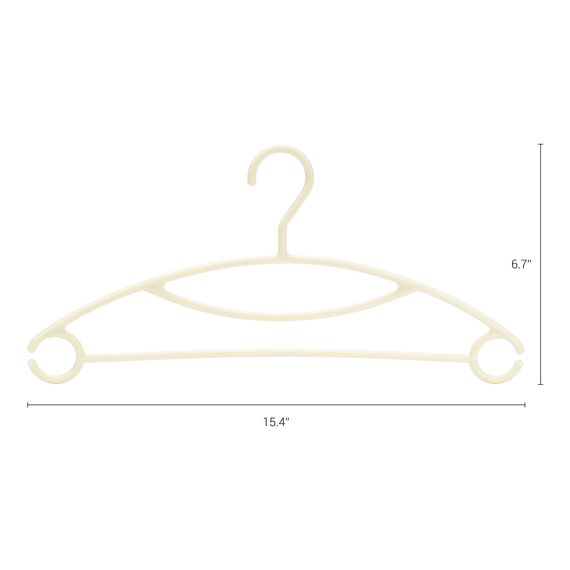 Unique Bargains Plastic Non-Slip Hangers Space Saving Clothes Hangers 30 Packs Beige