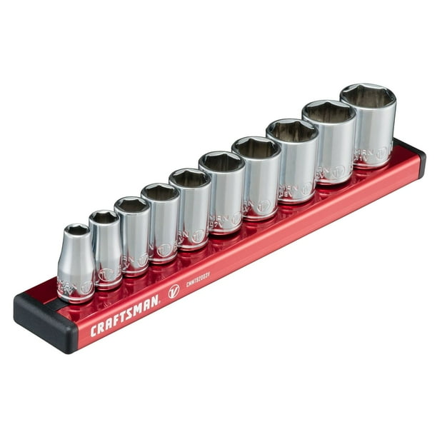 Juego de enchufes CRAFTSMAN V-SERIES Shallow Drive de 1/4 pulgadas, 10 piezas