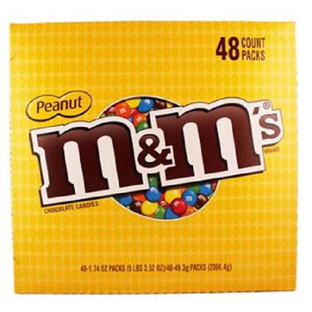 M&M's Peanut Chocolate Candies, 1.74Ounce Packages (Pack of 48