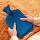 thumbnail image 1 of Bolsa de agua caliente para calentar manos y pies, bolsa gruesa para cama (azul goma), 1 of 7