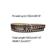 thumbnail image 3 of INSPIRE CHICGrommet Belt Leather Skinny Plus Size Waist Belts for Women Punk Rock Style 104.5cm/41.14'' Coffee, 3 of 4