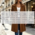 thumbnail image 3 of XRoczxe Women's Double Breasted Long Coat, Notched Lapel Wool Blend Overcoat, Elegant Solid Color Winter Jacket with Pockets for Work Daily Wear, 3 of 8