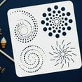 thumbnail image 3 of Dots Spiral Stencil 11.8x11.8inch Reusable Geometric Spiral Stencil Mandala Dot Painting Templates DIY Craft Decoration Stencil for Painting on Wall Furniture Wood and Paper, 3 of 5