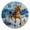 A023, variant on 10 Inch Wall Clock Battery Operated Square Clock for Office, Kitchen, Outdoor, Living Room, Colorful Cartoon Sea Turtle Swimming In The Ocean