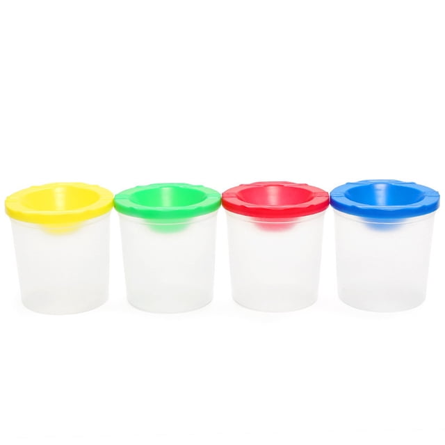 Vasos de pintura antiderrames, 4 pinceles y herramientas para pinceles, pinceles de pintura, diseño de última generación