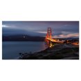 thumbnail image 2 of Porte Dorée avec Illumination Nocturne - Impression sur Toile Pont Maritime, 2 of 3