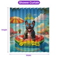thumbnail image 5 of Hello Summer French Bulldog Pool Day on Watermelon Float Shower Curtain Dog Lover Gifts Waterproof Bathroom Bathtub Curtain - 13008, 5 of 5