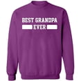 thumbnail image 2 of OXI Crewneck Sweatshirt - Best Grandpa Ever, Basic Casual Sweatshirts for Men's and Women Fleece Sweatshirt Long Sleeve - Purple 2X-Large, 2 of 2