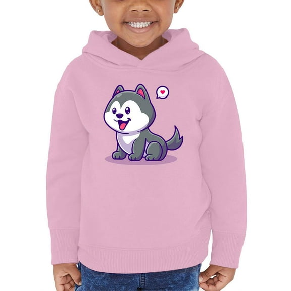 Cute Husky Cartoon Dog Hoodie Toddler -Image by Shutterstock, 4 Toddler