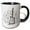 Black/White, variant on 3drose, Electric Guitar Design with Musical Notes Floating Around, 11oz Mug