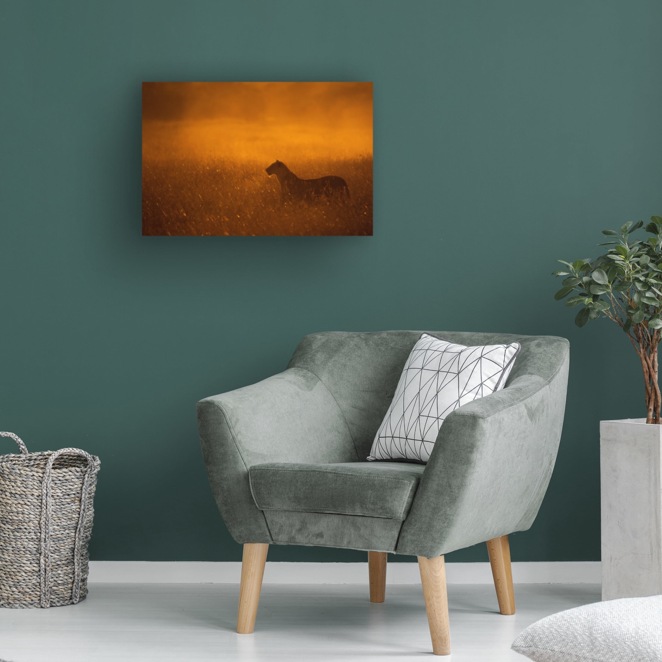Canvas Wall Art - Mohammed Alnaser 'Gold Dust' Wall Art for Living Room, Bedroom, or Office D?cor by Trademark Fine Art - 32 x 22 Inches