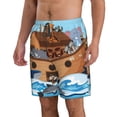 thumbnail image 2 of Disketp Men'S Swim Trunks Hawaiian Breathable Surf Beach Swimsuits Mesh Lining Beach Shorts With Pockets-Animals On Noah'S Ark, 2 of 9