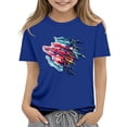 thumbnail image 2 of Freshbabe Girls' Printed Short-Sleeved T-shirt, Round Neck, Casual and Versatile, A Must-Have for Holiday Gifts., 2 of 5