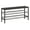 Charcoal Gray and Matte Black, variant on VASAGLE 3 Tier Shoe Rack Bench, One Piece Shelves, Shoe Storage Organizer with Raised Edges, Easy Assembly, Rustic Brown and Matte Black