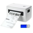 thumbnail image 1 of HOP-HQ450 Direct Thermal Label Printer with USB + Bluetooth Connectivity, Supports 37-123mm (1.5-4.8 inch) Labels, 203 DPI Resolution, 6.0 inch/Sec Speed, U Disk Included, White Color, US Plug, 1 of 6