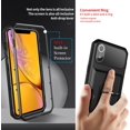 thumbnail image 4 of AmPm iPhone XR Case Military Shockproof with Sliding Card Slot Magnet Rotatable Kickstand Ring Holder Protective iPhone XR Phone Case (Green), 4 of 7