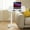 White, variant on ToppiJoy C Shaped Adjustable Overbed Side Laptop Table with Wheels, Rolling 180° Top Flip Laptop Stand Table for Sofa and Bed, Home Office Use (Walnut Color+ Black)