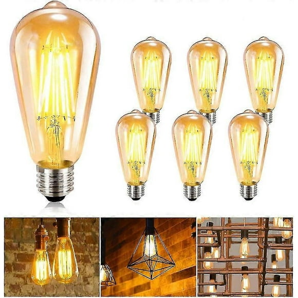 Vintage Light Bulb 6 Pcs Edison Light Bulb E27 Edison Led Bulb Incandescent Bulbs Antique Light Bulb