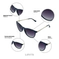 thumbnail image 5 of Lentes de Sol Levis Eyewear Mujer X13015 Outlook Marco de Plástico Color Azul con Filtro 100% UV, 5 of 5