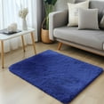 thumbnail image 2 of Buganda Area Rugs for Living Room 2'X3', Soft and Fluffy Shaggy Carpet for Pets, Machine Washable Floor Rugs for Bedroom, Navy, 2 of 8