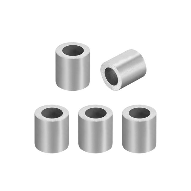 Unique Bargains 6.5mm 1/4-inch Cable Wire Rope Aluminum Sleeves Clip Crimping Loop 5pcs