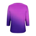 thumbnail image 5 of yillto Women's Elegant Tunic Tops 3/4 Sleeve V Neck Printed T-Shirt Trendy Casual Comfy Pullover Tops, 5 of 5