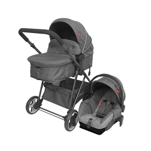 Carriola para Bebe D bebe Queen Reversible con Autoasiento Gris Walmart en linea