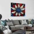 thumbnail image 2 of Fenyluxe Flower Americana Canvas Prints Wall Art Decor Ready To Hang - Home Room Decoration 12x12in, 2 of 6