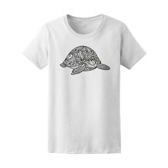 Zendoodle Style Turtle Women T-Shirt - Image by Shutterstock, Female x-Large