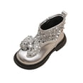 thumbnail image 2 of LYHao Children Shoes Fashionable Flat Boots Comfortable Soft Sole Children Boots Boots ,Girls Boots Sizes 3 Silver(11-11.5 Years), 2 of 6