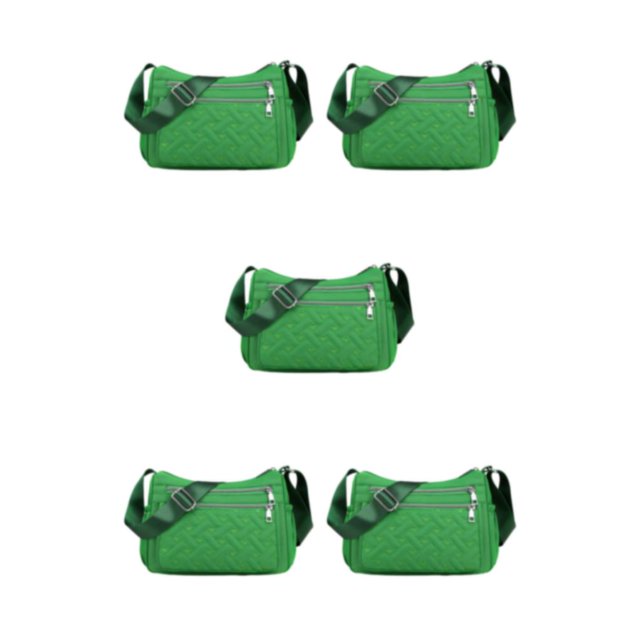 Guardoinrt Multipurpose Premium Crossbody Bag With Large Capacity Polyester Messenger Bag Multiple Occations Gift Premiun green 5Set