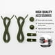 thumbnail image 5 of Paquete de 2 cordones * Seguridad reflectante Cordones de bloqueo elásticos 120 cm Redondo Trimsable Reutilizable Cuerdas de ejecución Reemplazo Verde Kenally AP004180-02, 5 of 7