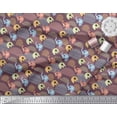 thumbnail image 2 of Soimoi Poly Crepe Fabric Cute Elephant Kids Decor Fabric Printed Yard 42 Inch Wide, 2 of 3