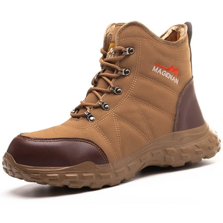 

DianSen Mens Steel Toe Tactical Boots Non-Slip Anti-Smash Work Boots AntiSmash Mid-Calf Safety Shoes